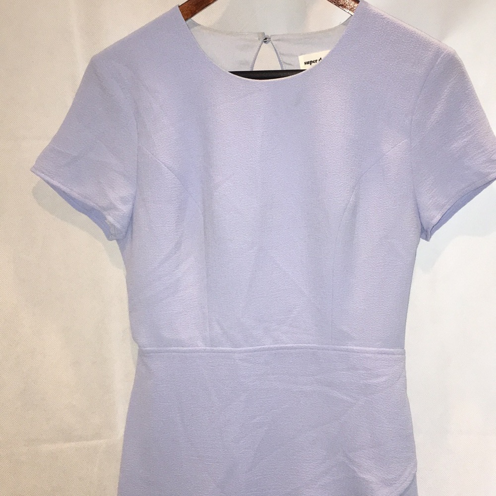 Super Down Open Back Blue Mini Dress | Size S